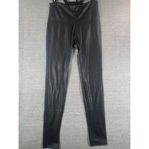 Time and Tru Black Faux Leather High Rise Skinny Legging M (8/10) Black